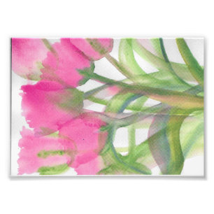Foto van Roze Tulip Foto Afdruk