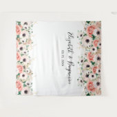 Foto van roze Waterverf Floral Weduwschap Achtergr Wandkleed (Voorkant (horizontaal))