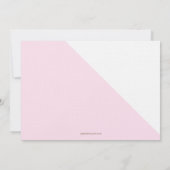 Foto van roze White Gold Baptism baby girl Kaart (Achterkant)