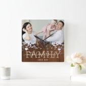 Foto van Rustic Country Vierkante Klok (Huis)