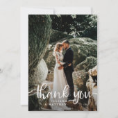 Foto van Rustic Hand Lettering Wedding Bedankkaart (Voorkant)