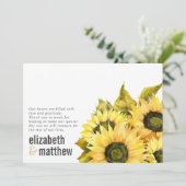 Foto van Rustic Sunflower | Weddenschap Bedankkaart (Staand voorkant)