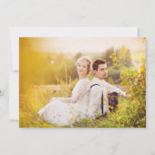 Foto van Rustic Sunflower | Weddenschap Bedankkaart (Achterkant)