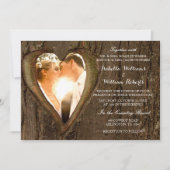 Foto van Rustic Tree Heart Wedding Kaart (Voorkant)