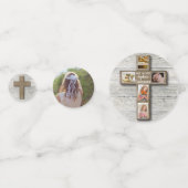 Foto van Rustic Wood Cross First Confetti (Voorkanten)