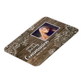 Foto van Rustic Wood Lace First Magneet (Linkerzijde)