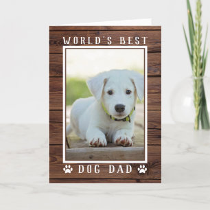 Foto van Rustic World's Best Dog Dad Vaderdag Kaart