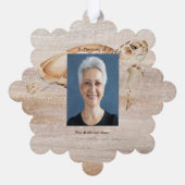 Foto van Sandy Beach Zee Turtle Ornament Kaart (Achterkant)