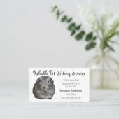 Foto van schattig grijs Guinee Visitekaartje (Staand voorkant)