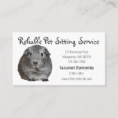 Foto van schattig grijs Guinee Visitekaartje (Voorkant)