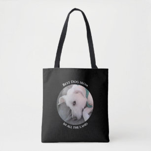 Foto van Schattige White Puppy Dog Best Mam Black Draagtas