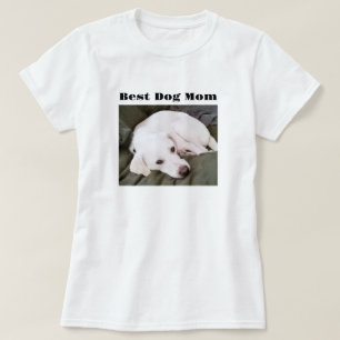 Foto van Schattigee Witte Puppy Dog Beste Mam T-shirt
