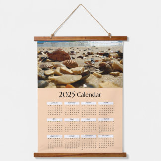 Foto van Seashells op het strand, Coastal Decor Hangend Wandkleed