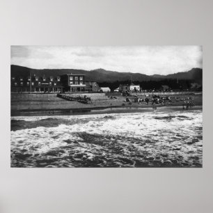 Foto van Seaside, Oregon Beach en Hotel Moore Poster