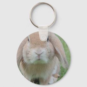 foto van serieuze bunny sleutelhanger