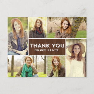 Foto van Showcase Graduation Thank You Card - Wood Briefkaart