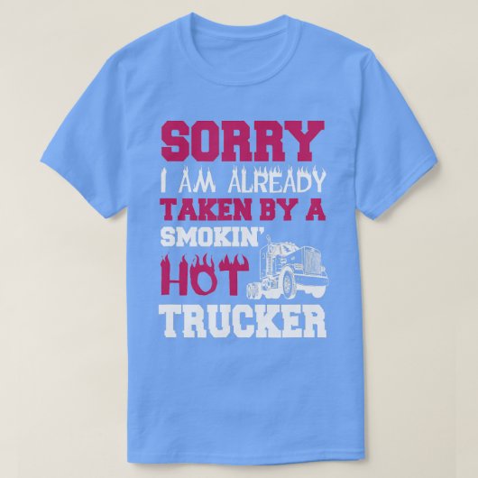 Foto van Smokin Hot Trucker Truck Driver T-shirt (Design voorkant)
