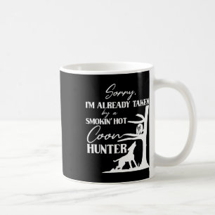 Foto van Smoking Hot Coon Hunter Funny Raccoon Hun Koffiemok