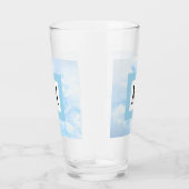 Foto van Soft Blue Sky Custom Single Initiaal Glas (Rechts)