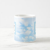Foto van Soft Blue Sky Custom Single Initiaal Koffiemok (Center)
