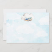 Foto van speelgoed Plane 1st Birthday Baptism Part Kaart (Achterkant)