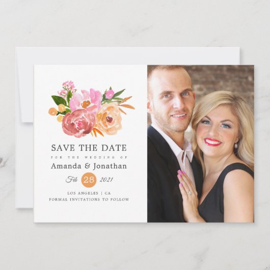 Foto van Spring Wedding Floral Wedding Save The Date (Voorkant)