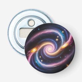 Foto van sterren en sterrenstelsels van verschille button flesopener