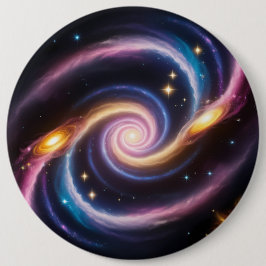 Foto van sterren en sterrenstelsels van verschille ronde button 6,0 cm