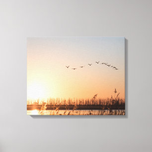 Foto van Sunrise Natuur Canvas Afdruk
