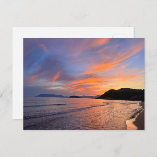 Foto van Sunset Gerakas Beach Zakynthos Griekenlan Briefkaart (Voorkant / Achterkant)