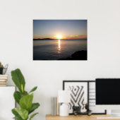 Foto van Sunset Lake Superior Marquette Poster (Thuiskantoor)