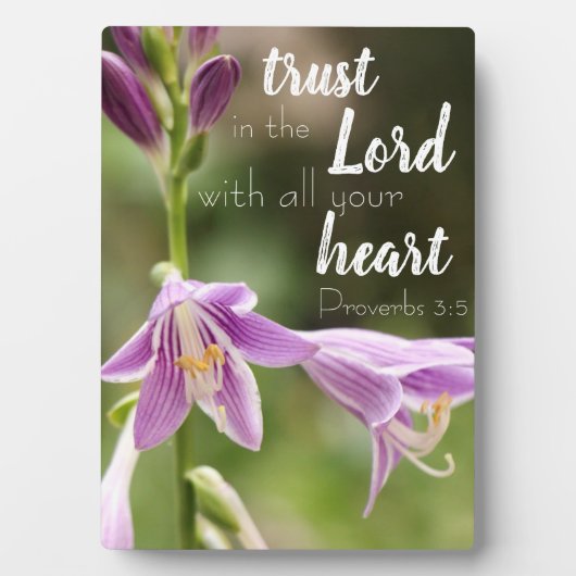 Foto van Tabletop Plaque: 'Trust in the Lord' Fotoplaat (voorkant)
