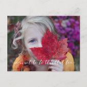 Foto van Template Calligraphy Script Thankful Briefkaart (Voorkant)