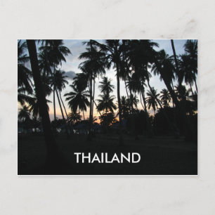 Foto van Thailand Sunset Palm Trees Briefkaart