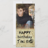 foto van tienerjongen kaart (Voorkant)