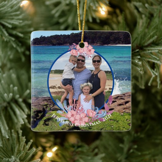 Foto van Tropical Beach kerstversiering Keramisch Ornament (Boom)