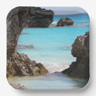 Foto van Tropical Island Coast & Zee Papieren Bordje