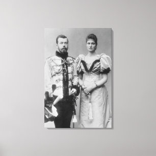 Foto van Tsar Nicholas II (1868-1918) Canvas Afdruk