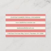 Foto van Tulips Floral | Moderne strepen Visitekaartje (Achterkant)