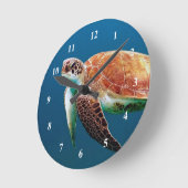 Foto van Turtle Blue Water Ronde Klok (Hoek)