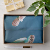 Foto van Turtle Blue Water Zee Tissuepapier (Geschenk)