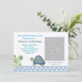 Foto van Turtle Reef Boys Birthday Tortoise Kaart (Staand voorkant)