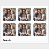 Foto van vaderdag Beste vader ooit Vierkante Sticker (Vel)