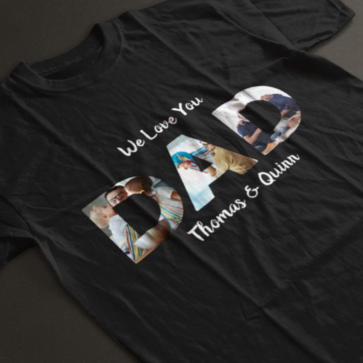 Foto van vaders Dag Collage T-shirt