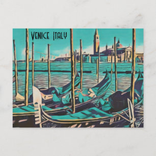 Foto van Venice Italy Gondola Stylied Briefkaart