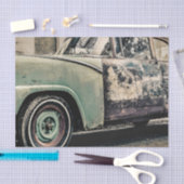 Foto van verlaten oude auto tissuepapier (Craft)