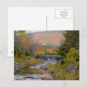 Foto van Vermont Stream Waterfall Autumn Briefkaart (Voorkant / Achterkant)