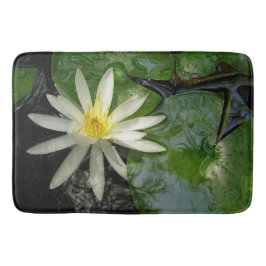 Foto van Water Lily White en Green Badmat