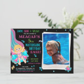 Foto van Waterslide verjaardagsuitnodiging Pool Kaart (Staand voorkant)