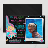 Foto van Waterslide verjaardagsuitnodiging Pool Kaart (Voorkant / Achterkant)